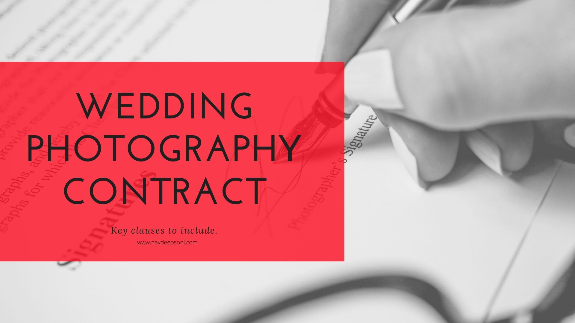 Download Professional Wedding Photography Contract For 2026