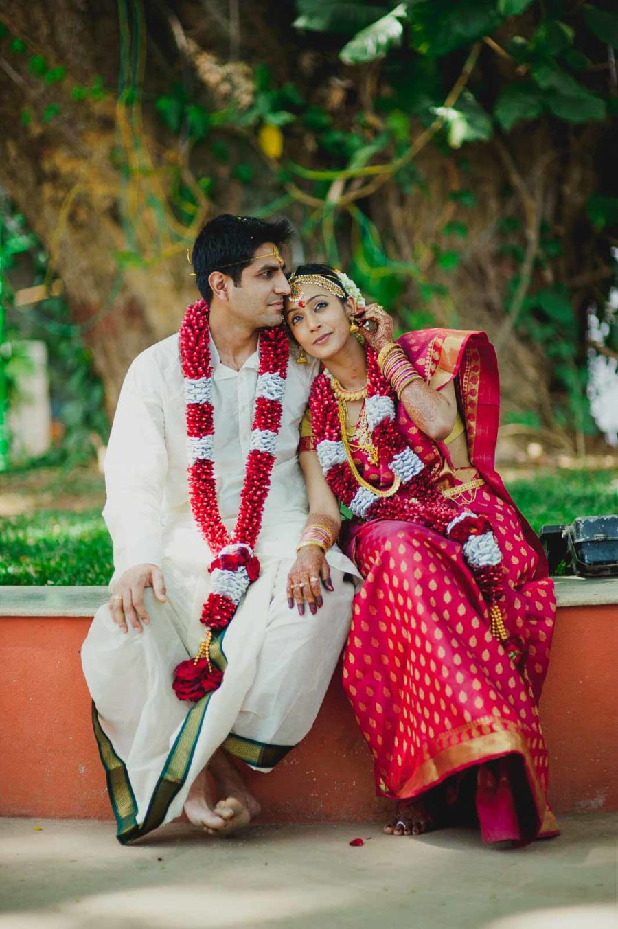 Romantic Couple after their Wedding in Bangalore